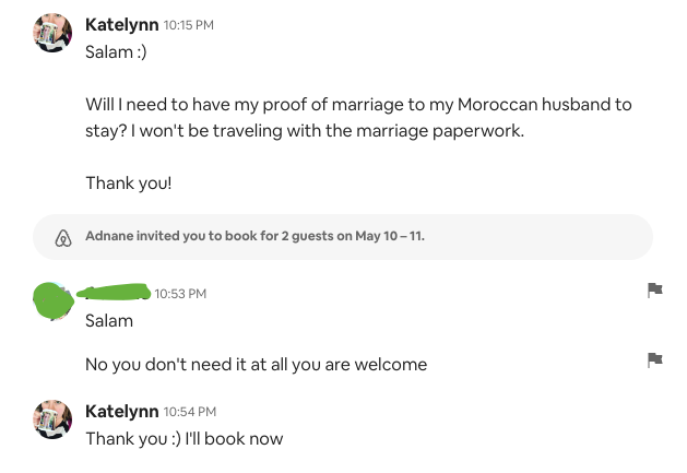 Unmarried couples in Morocco
